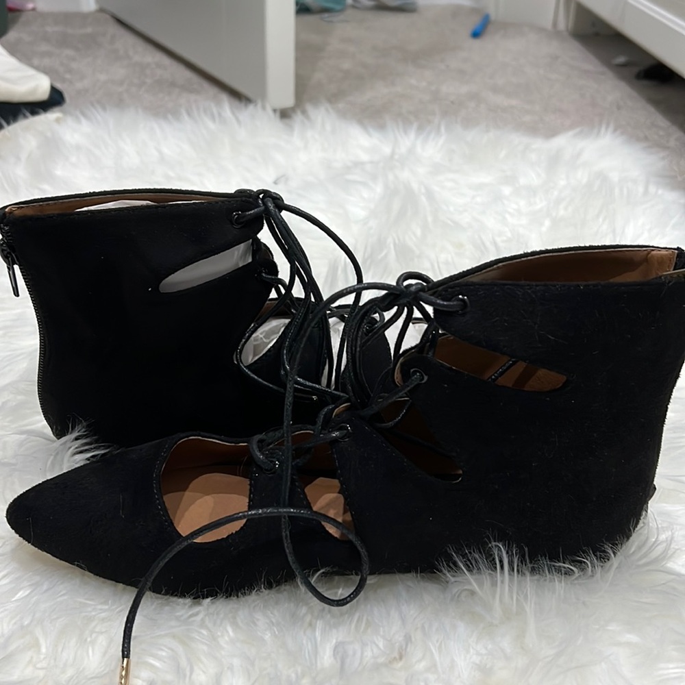 Black flats size 8
